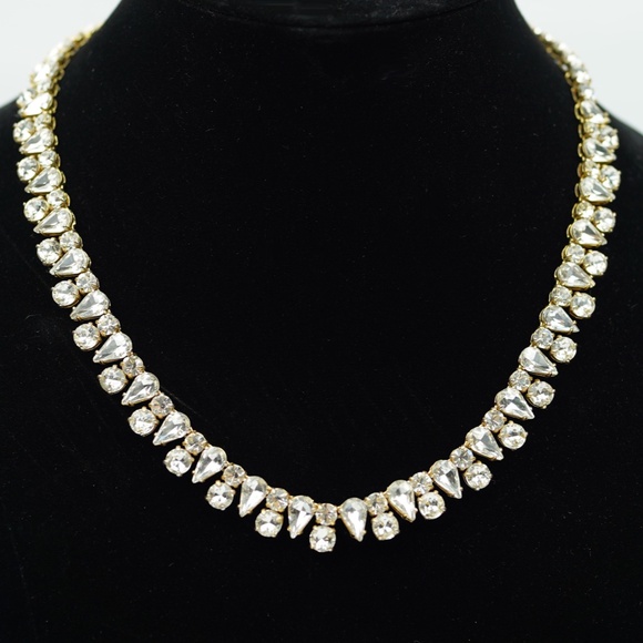 New JCREW Crystal Cluster Necklace $98 BX270 - Picture 2 of 2